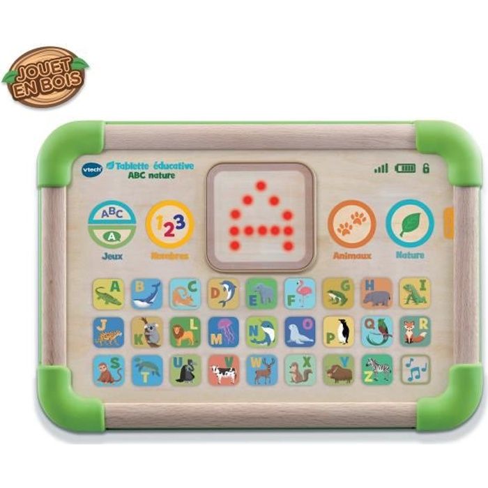 VTECH - Play Green - Tablette Éducative ABC Nature - Jouet Bois FSC