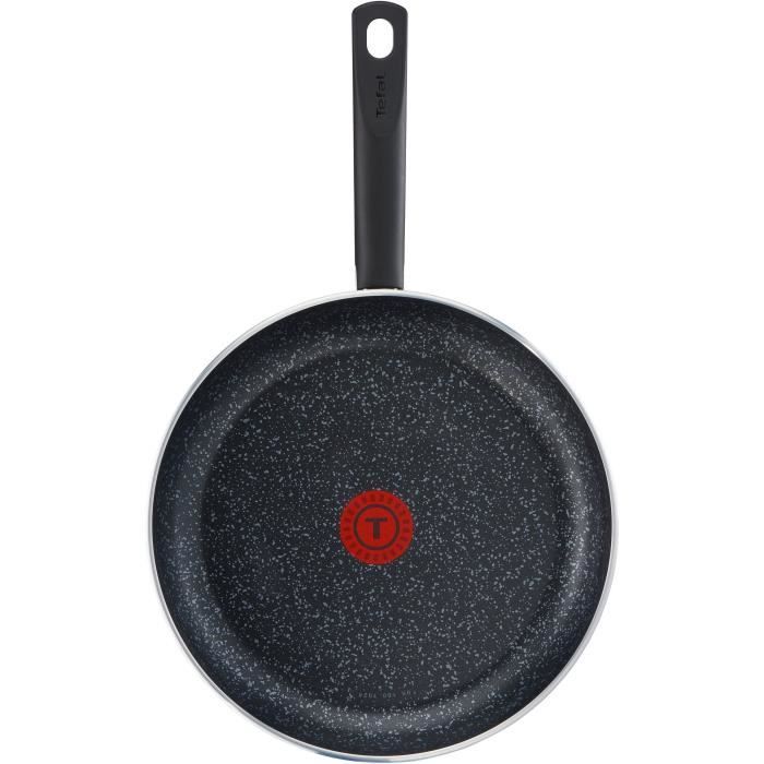 Tefal Brut Effet Pierre Lot De 2 poeles 24 et 30 cm Tous Feux Dont Induction C2649002