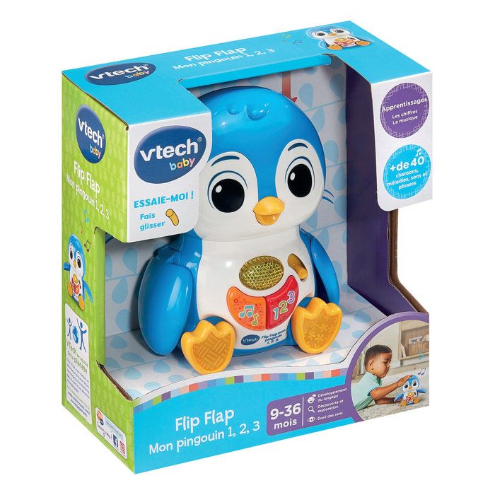 Image secondaire de VTECH BABY - Mon Pingouin Interactif Flip Flap 1, 2, 3 - Bleu