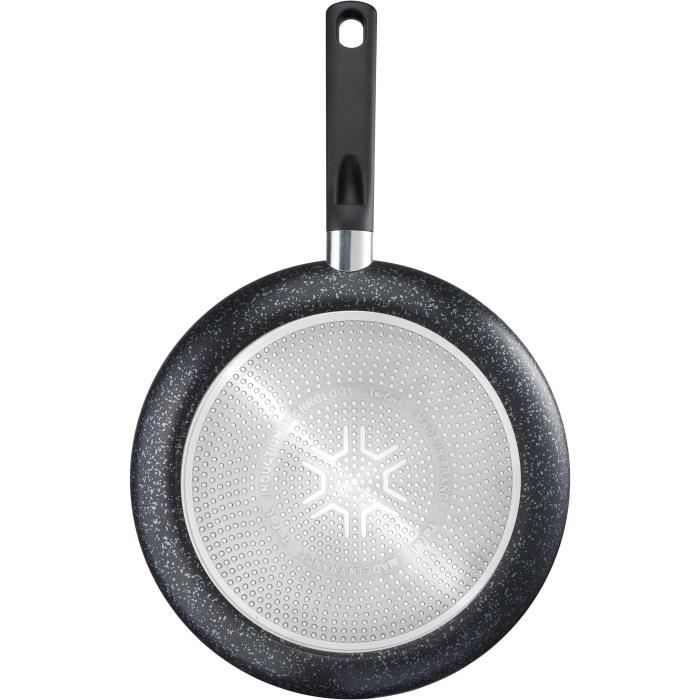 Tefal Brut Effet Pierre Lot De 2 poeles 24 et 30 cm Tous Feux Dont Induction C2649002