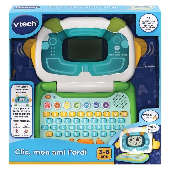 VTECH - Clic, mon Ami l'Ordi - Vert - Ordinateur Éducatif Enfant