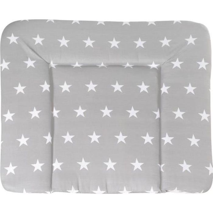 Matelas à Langer Little Stars ROBA - 85 x 75 cm - Gris Étoiles Blanches