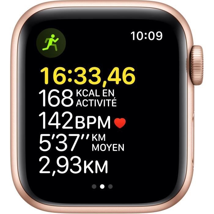 Apple Watch SE GPS 2021 - 40mm - Boitier Gold Aluminium - Bracelet Sport Starlight