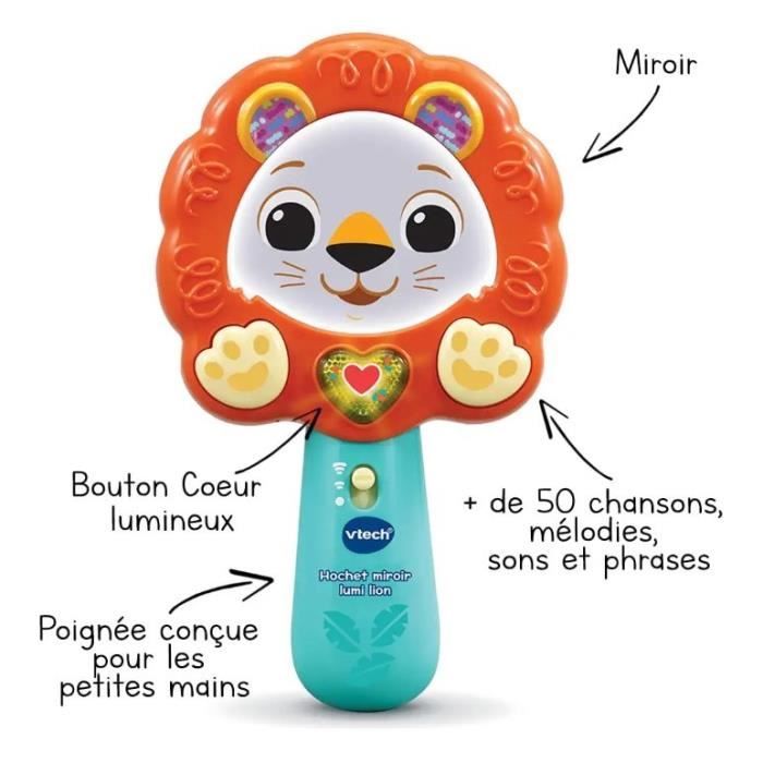 VTECH BABY - Hochet Miroir Lumi Lion