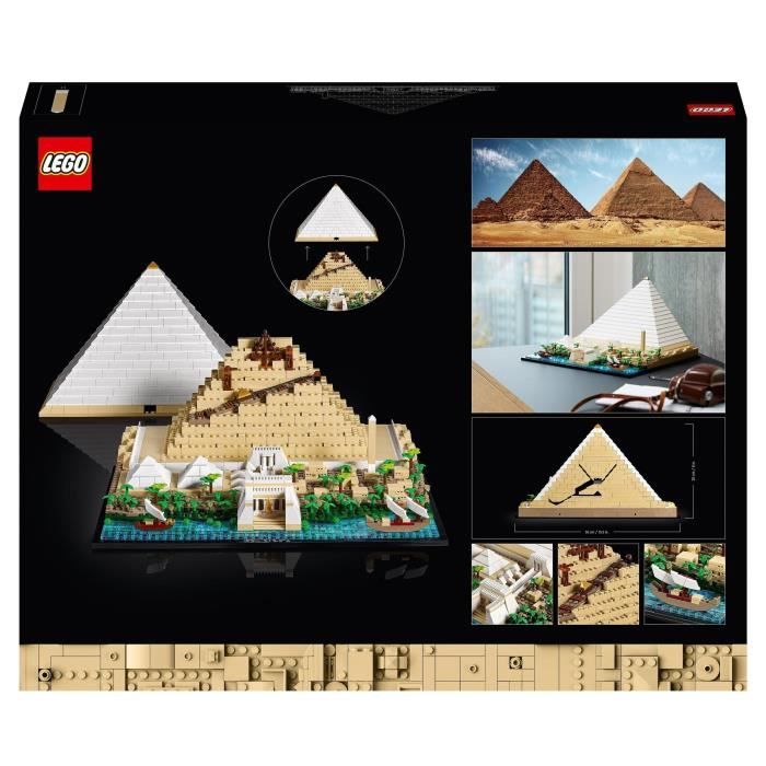Lego Architettura 21058 La Grande Piramide Di Giza, Modello Hobby Creativo Da Costruire, Monumento Mondiale E Decorazione
