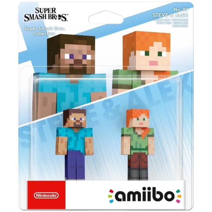Figurina Amiibo - Nintendo - Collezione Super Smash Bros.TM - N ° 89 - Steve e Alex