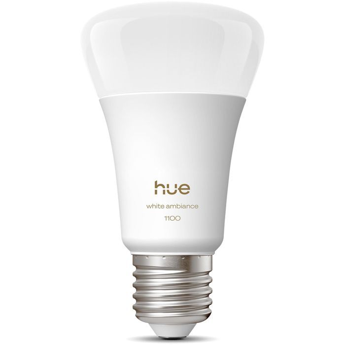 Ampoule LED Connectée Philips Hue E27 - Lumière Blanche Chaude 8,1W