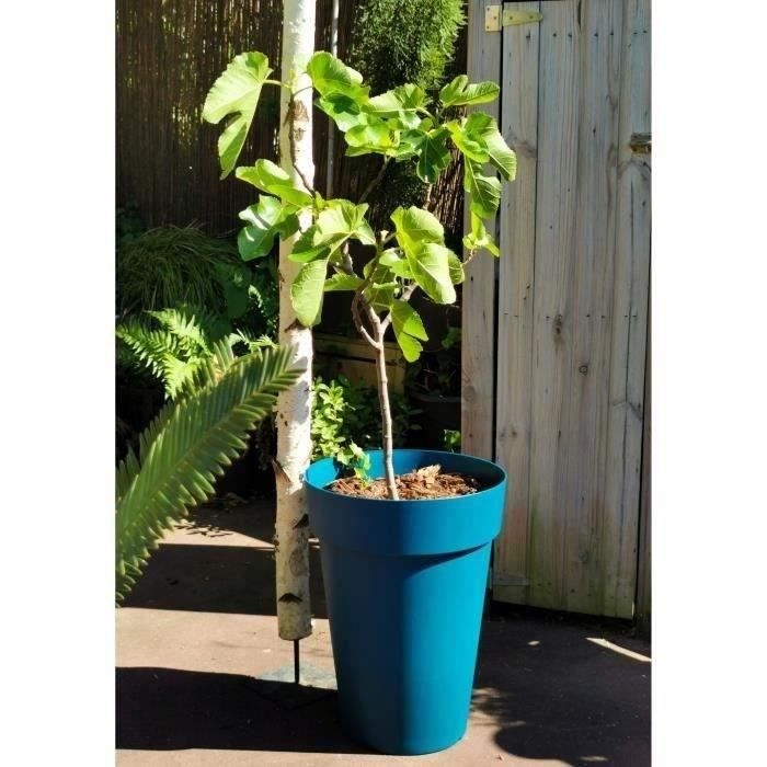 Fioriera RIVIERA SOLEILLA - Plastica - Altezza 53 cm - Blu