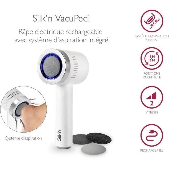Image secondaire de Râpe électrique anti-callosités Silk'n Vacupedi avec aspiration intégrée et 2 râpes incluses