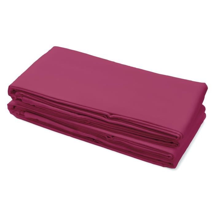 LOVELY HOME Flat Sheet 100% cotton 180x290 cm - 1 person - Fuchsia