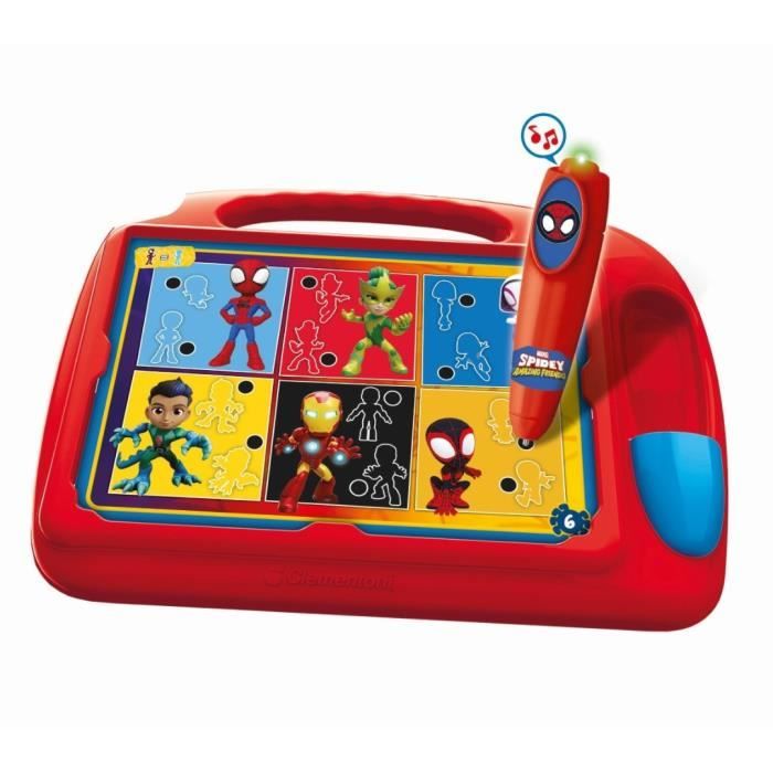 Clementoni - Escritorio Spidey - Juego educativo - Descubre formas, colores, n�meros, espacio y dimensiones - A partir de 4 a�os