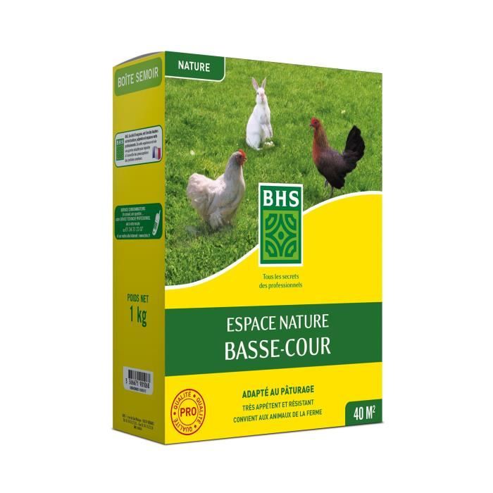 Prato - BHS - Espace Nature 1kg § 40m² § Ricco di proteine, veloce, omogeneo § Benessere degli animali all'aperto.