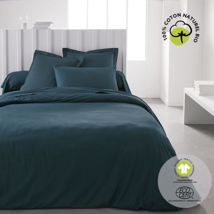 Image secondaire de Drap housse - TODAY - 180 x 200 cm + 30 cm - Coton - Organic Paon