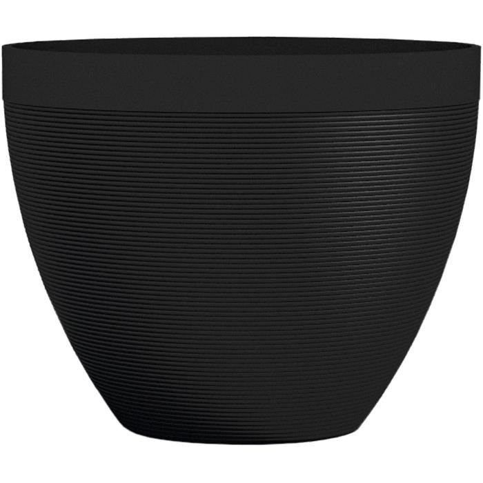Vaso da fiori - GARDEN ID - Green Care Impact Nero-Anth - 30 x 26 cm - Garanzia 10 anni - 100% riciclato - Resistente ai raggi UV/gel