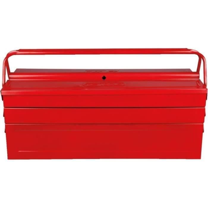 KS TOOLS Caja de herramientas met�lica, 5 compartimentos 530 x 210 x 200 mm