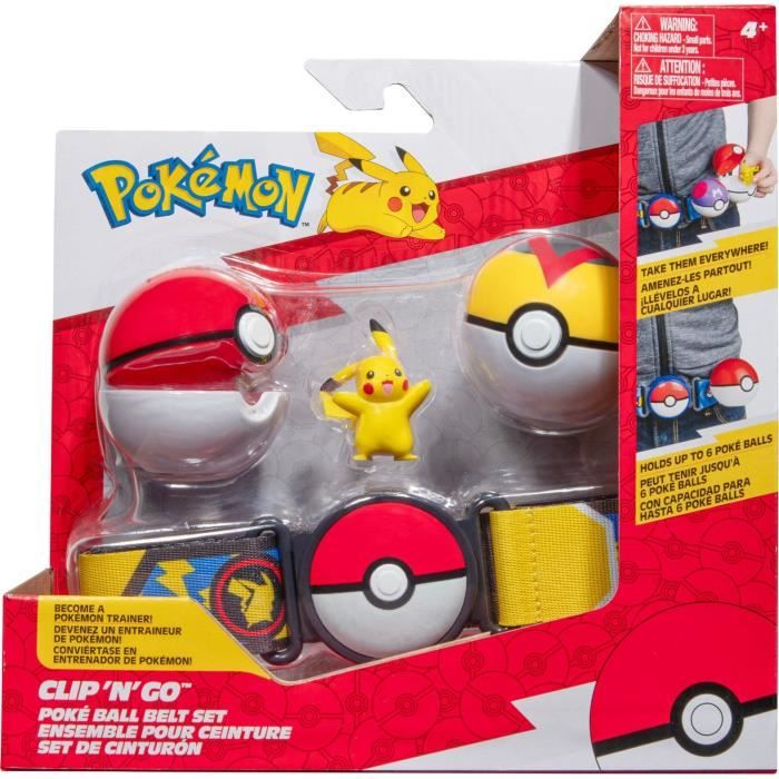 Image secondaire de Ceinture Clip 'N' Go Pikachu Pokémon Day - BANDAI - Pokémon - 1 ceinture, 2 Poké Balls et 1 figurine Pikachu 5 cm