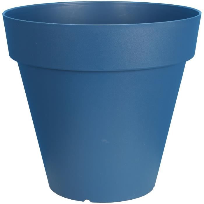 Image secondaire de Pot de Fleurs Rond SOLEILLA en Plastique Bleu - RIVIERA - D59 x H54 cm