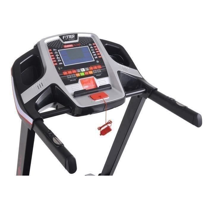 Tapis de course pliable - Moteur 3 CV - 15 niveaux d'inclinaison - MP3 - USB - Vitesse de 18 km/h - FYTTER RU-06R