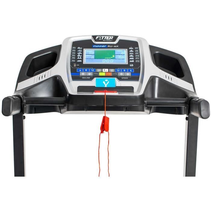 Tapis de course pliable - 15 niveaux d'inclinaison - 3 CV - 18 km/h - FYTTER RU-6X