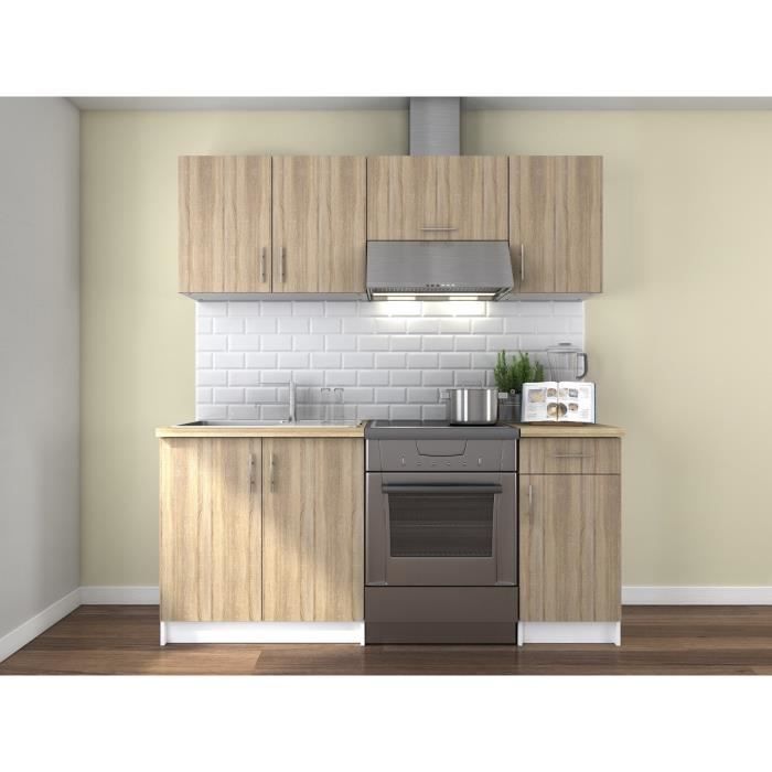 OBI Cuisine complete L 180 cm - Décor chene sonoma