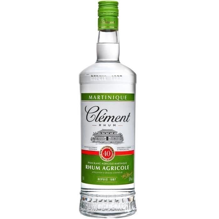 Rhum Cl�ment - Rhum agricole blanc - Martinique - 40%vol - 70cl