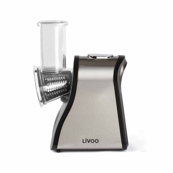 LIVOO DOP192 Grattugia elettrica multifunzione - Nera e grigia