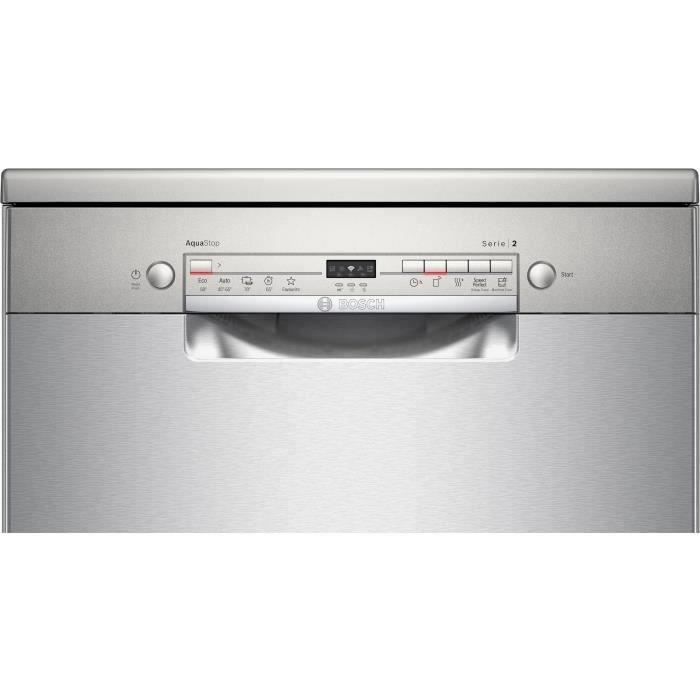 Lave-vaisselle pose libre BOSCH SMS2ITI04E - 12 couverts - Moteur induction - L60cm - 50dB - Inox