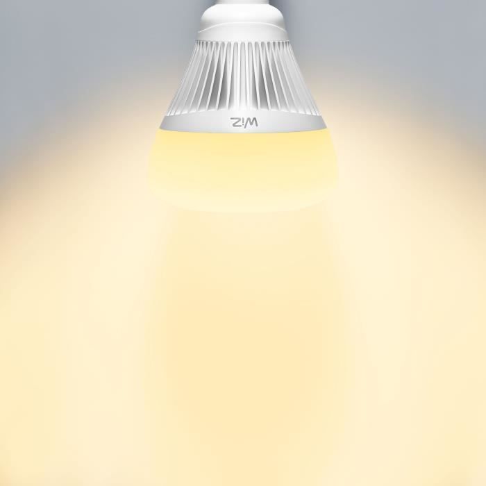 WIZ SMART Ampoule LED E27 globe G100 connectée 15,5W équivalent a 75 W blanc chaud a blanc froid