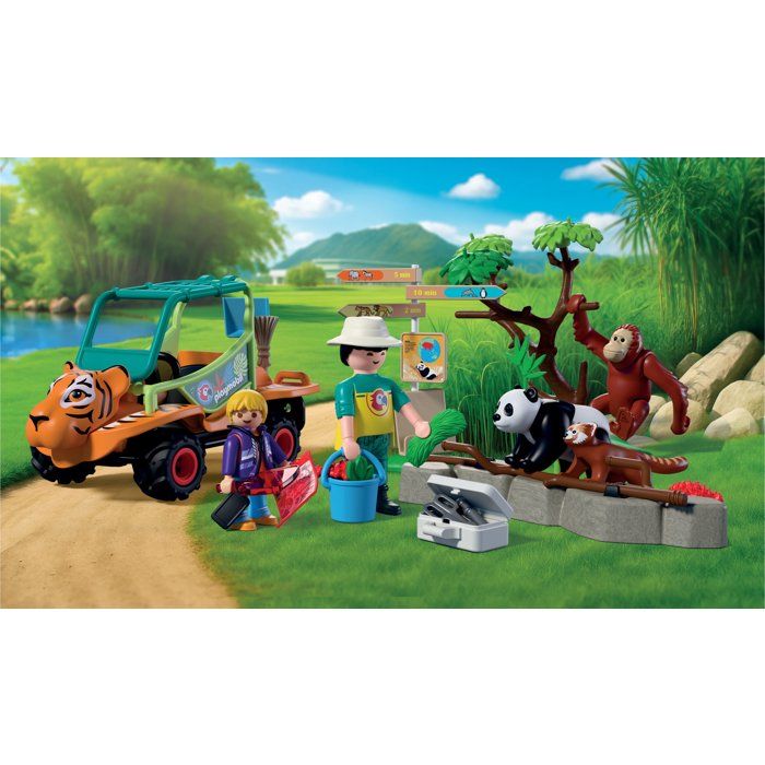 Image secondaire de Gardien de Zoo Playmobil avec Véhicule