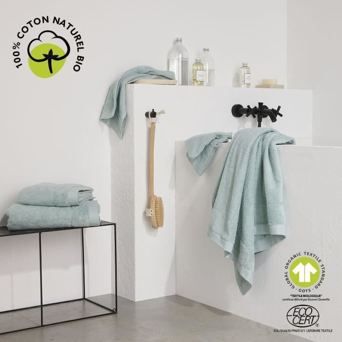 Image secondaire de Maxi drap de bain - TODAY - 90 x 150 cm - Coton - Organic Celadon
