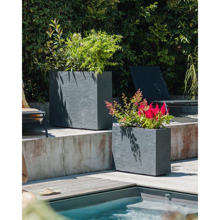 Image secondaire de Jardinière Muret Loft L - EDA - Gris Anthracite - 46 L