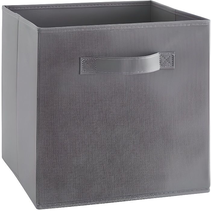 COMPO Boîte de rangement/tiroir pour meuble en tissu  - 27x27x28 cm - gris taupe