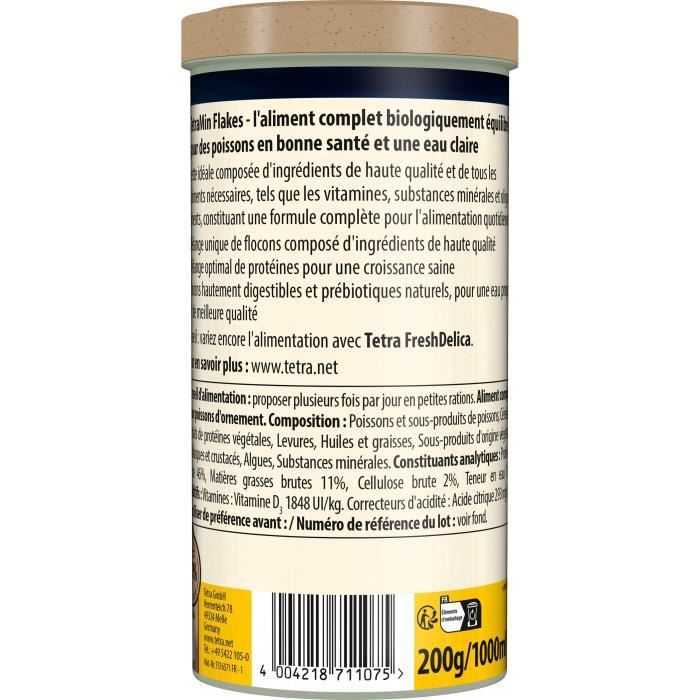 Image secondaire de TetraMin Flocons - TETRA - Aliment complet pour poissons tropicaux - 1 L