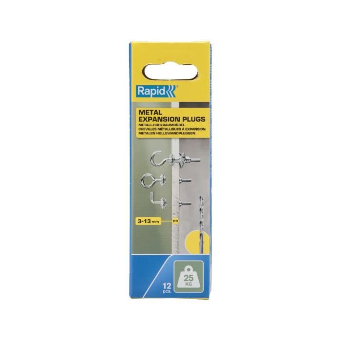 Tasselli ad espansione - Rapid - Modello 5001556 - Ø8x32 - Vite Ø4 - Confezione da 12 pz.