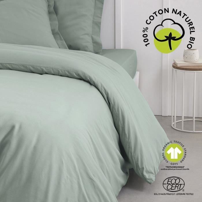Parure de lit - TODAY - 240 x 260 cm - Coton - Organic - Certifié GOTS et oeko-Tex