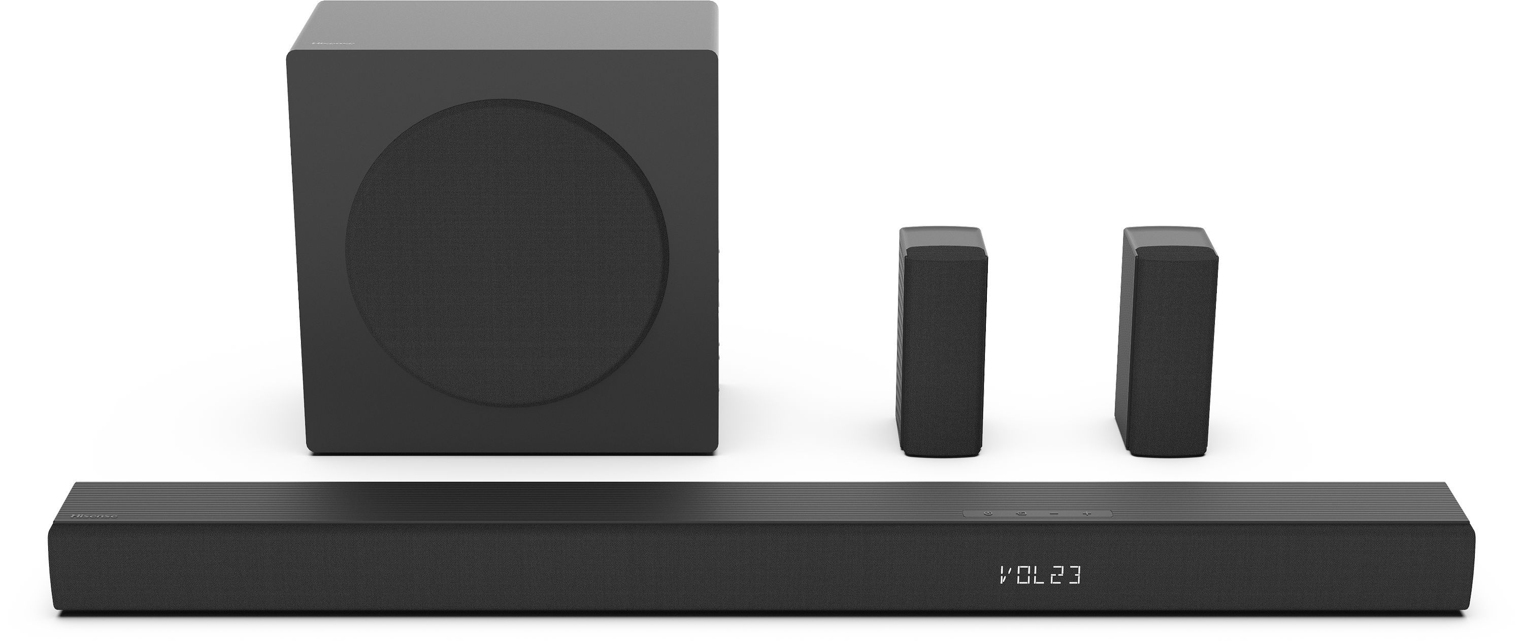 Barra de sonido - HISENSE - Subwoofer inal�mbrico y altavoces traseros - Bluetooth - 5.1 canales - 540 W