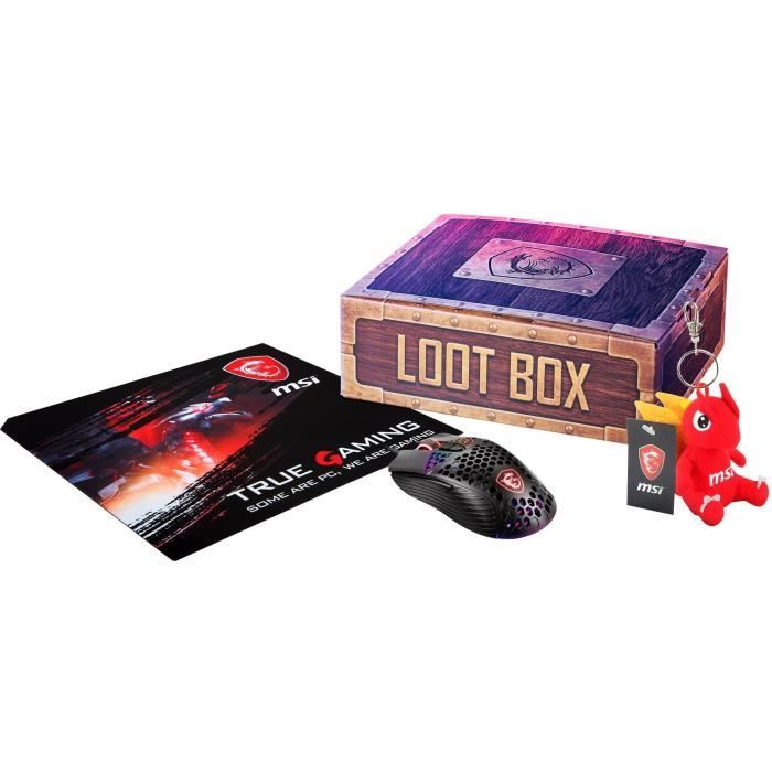 Loot Box 1 ( Souris gaming + Tapis souris + porte clés Lucky Dragon)