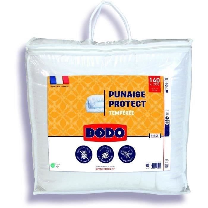 DODO temperate duvet 140x200 cm - 1 person - Anti-bug, anti-mite protection - 300G/m� - White - Made in France