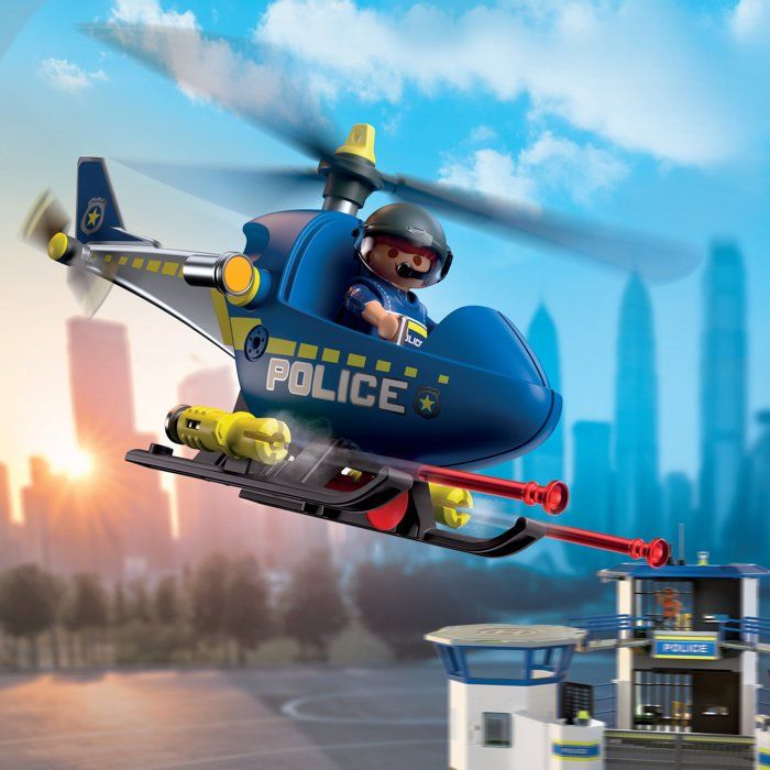 Image secondaire de Hélicoptère de Police PLAYMOBIL pour Missions Aériennes