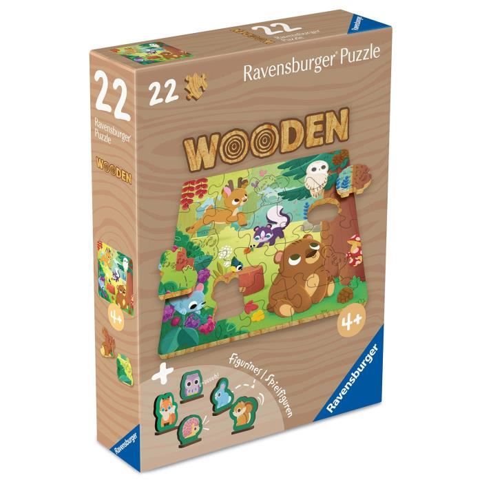 Image secondaire de Animaux de la foret - Puzzle bois 22 pieces