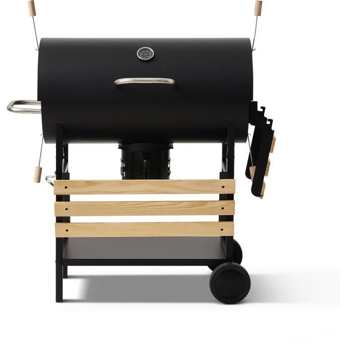 Barbecue a carbonella - COOKING BOX - MIKE EVOLUTION - 142 X 57 X 112 cm - Nero