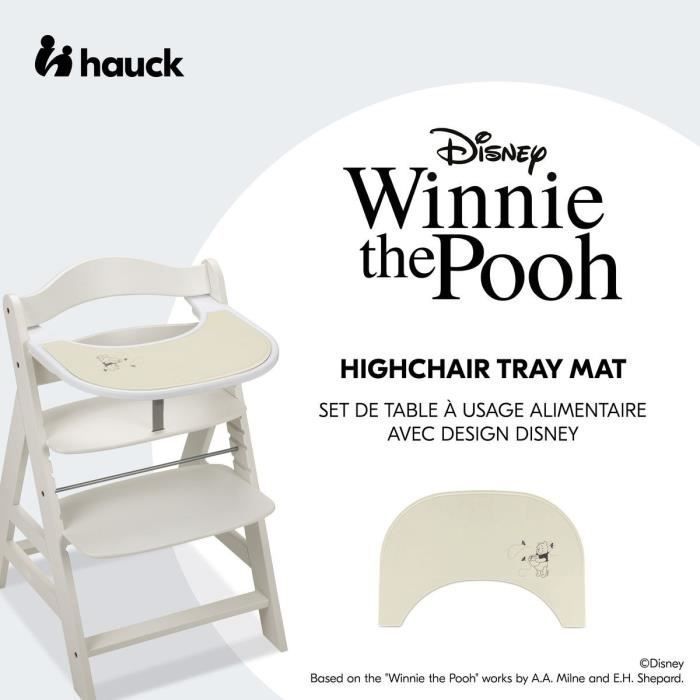 Image secondaire de Set de table pour chaise haute - HAUCK - 100 % Silicone alimentaire - Winnie l'ourson Beige