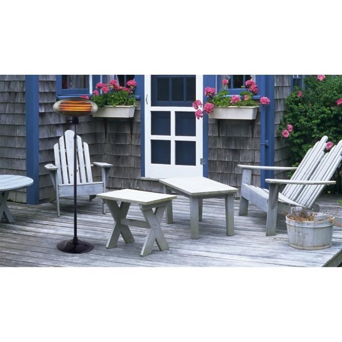 Chauffage électrique FAVEX Fano - 2000 W - Sur pied - 3 positions de chauffe - L 60 x P 60 x H 210 cm - Noir