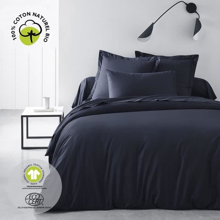 Image secondaire de Drap housse - TODAY - 180 x 200 cm + 30 cm - Coton - Organic Navy