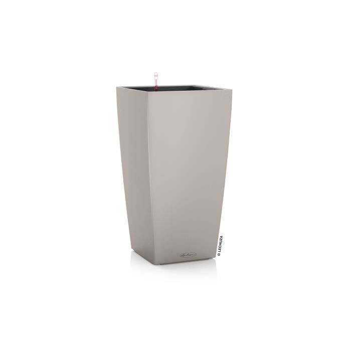 Vaso da fiori LECHUZA Cubico Color 40 - set completo, marrone sabbia