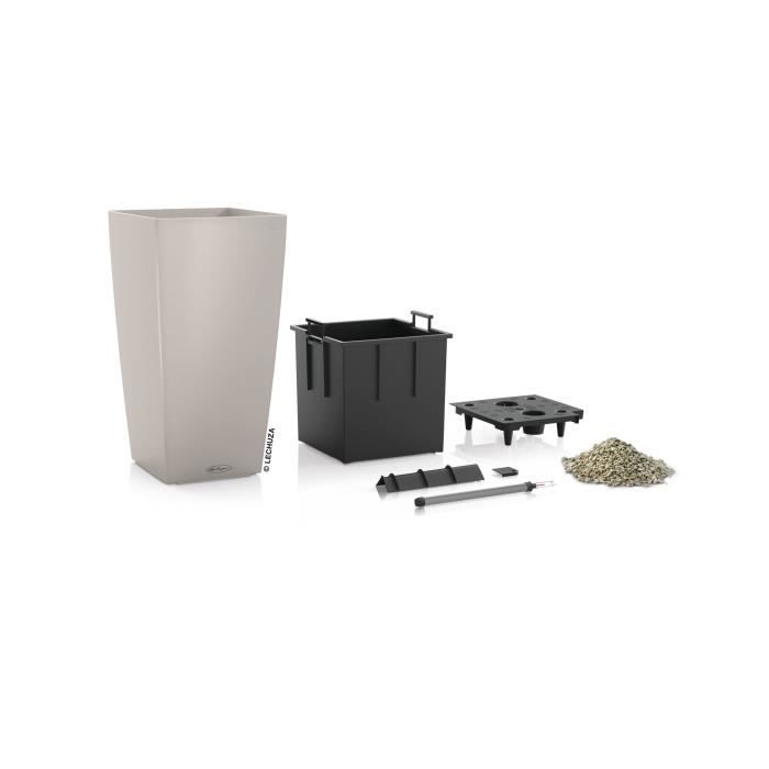 Image secondaire de Pot de fleurs LECHUZA Cubico Color 40 - Brun Sable - Kit Complet