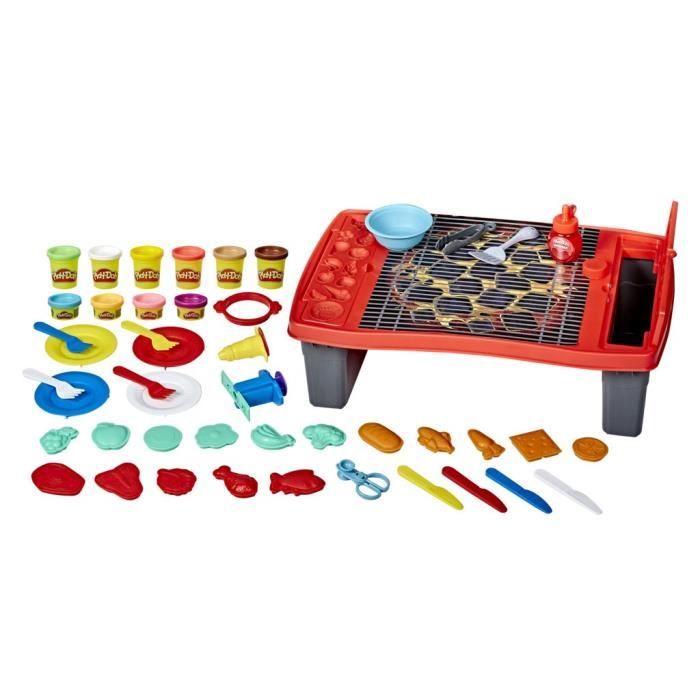 PLAY-DOH - Kitchen Creations - Super barbecue - gril jouet pour enfants avec 40 pieces - atoxique et 10 couleurs