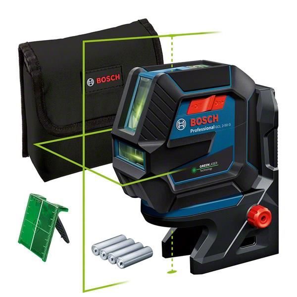 Laser vert 2 points et lignes GCL 2-50 G avec support RM 10 en bo?te carton - BOSCH - 0601066M00