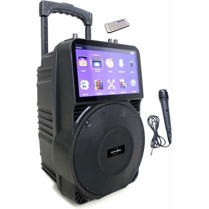 INOVALLEY Speaker - KA120 - Trolley Karaoke Speaker Monitor Led