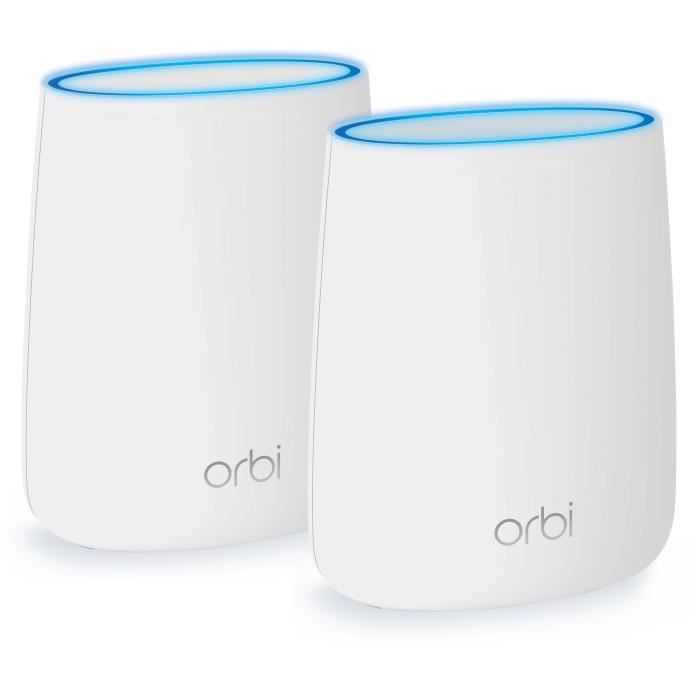 ORBI Systeme WiFi MultiRoom - RBK20-100PES - Tri-Band AC2200 Pack de 2 (1 Routeur et 1 Satellite)